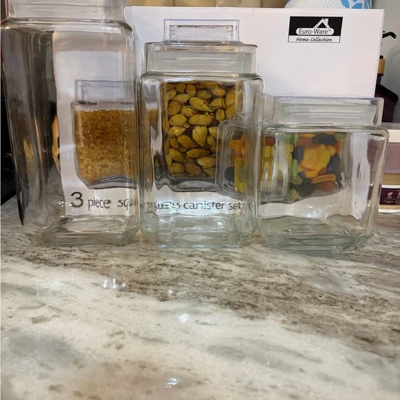 Euro Ware Glass Canister Set - Picture 1 of 2
